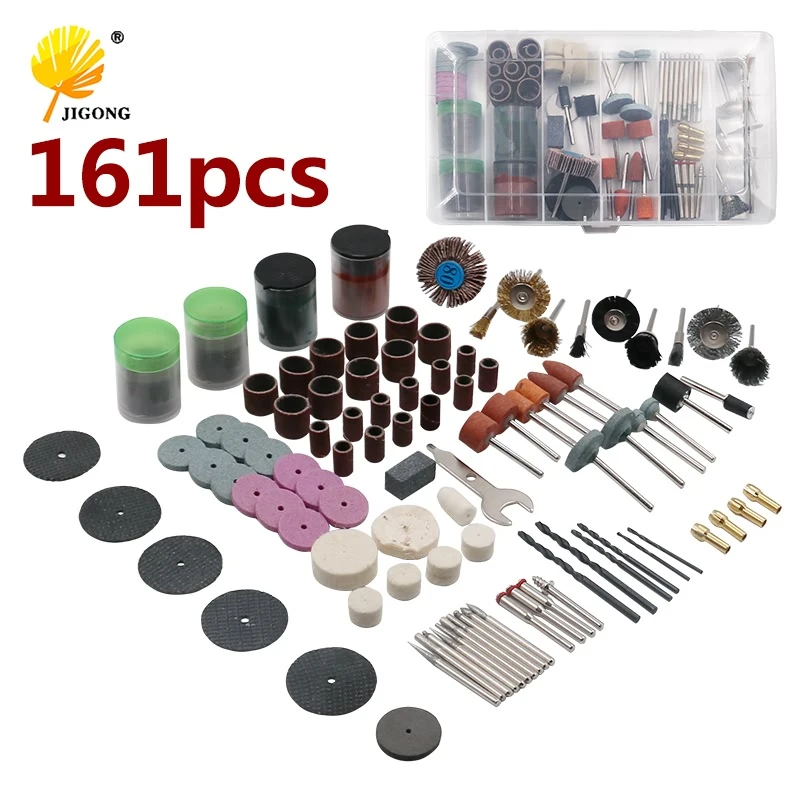 161Pcs Bit ,Set High Quanlity With ABox Suit Mini Drill Rotary, Tool Fit Dremel Grinding Accessories