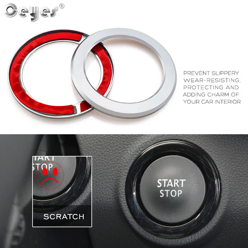 Ceyes Car Accessories Styling Engine Start Stop Cover Case For Renault Koleos Kadjar Captur Megane 2 3 Fluenec Latitude Stickers