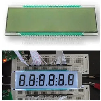 70PIN TN Positive 6-Digits Segment LCD Panel White/Blue/Yellow Green Backlight 5V Tanker Display Screen