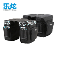 ROSWHEEL Bicycle Carrier Bag 30L Rear Rack Trunk Bike Luggage Back Seat Pannier Two Double Bags Outdoor Cycling Saddle Storage