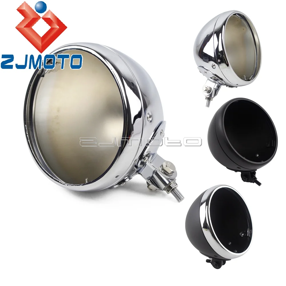 

Universal Chrome Motorcycle Round 7" LED Headlight Housing Headlamp Light Bulb Bucket For Harley 7inch Headlight Bottom Mount