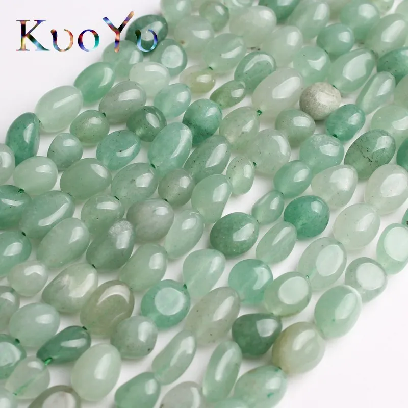 6-8mm Natural Irregular Aventurine Jades Beads Loose Stone Spacer Beads For Jewelry Making DIY Bracelet 15\'\'Strand/Inches