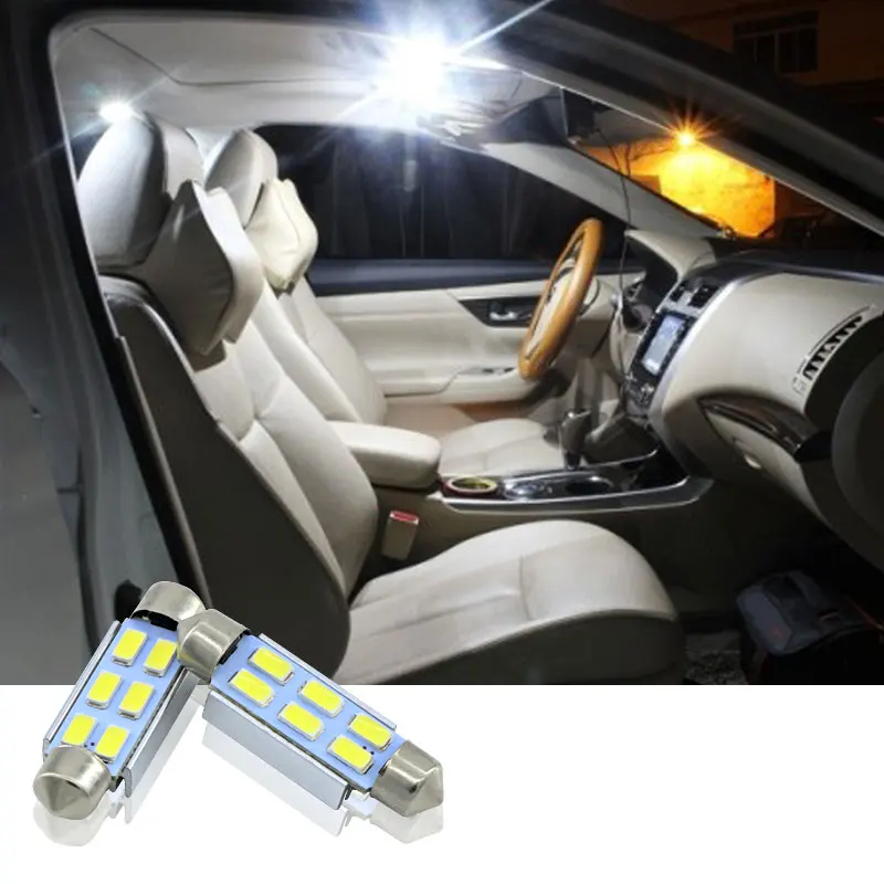 2 x 36mm  No Error  License Number Plate Light LED Bulbs C5W  For VW Golf 3 4 5 6 Passat 3C B6 B5 Polo ford fusion Prius  tiguan