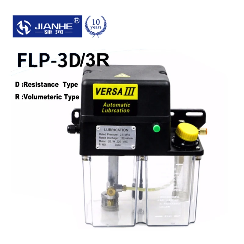 JIANHE 3L FLP/ FLS 3D/3R AC220V/380V oil pump Automatic Lubricator electric Oil Automatic Lubrication System  For CNC Machine