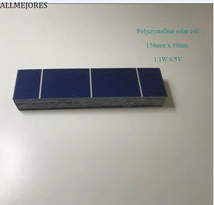 ALLMEJORES DIY panel słoneczny polikrystaliczny 0.5V mini ogniwa słoneczne 156mm * 39mm 18.4% effencicy klasy paniel solar chiny 50 sztuk/partia