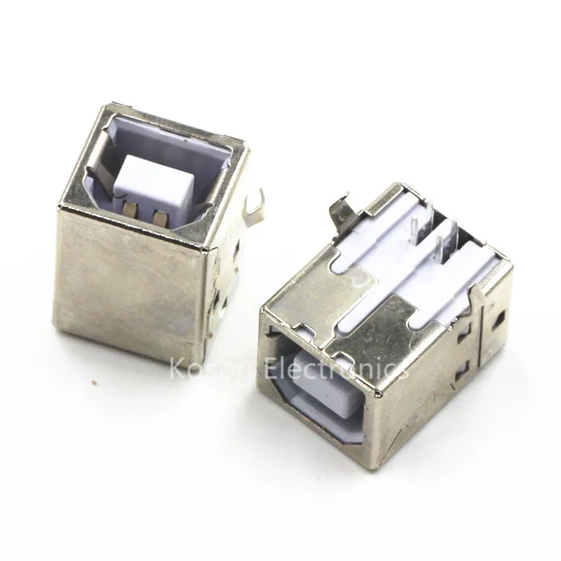10 stücke USB typ B 90 buchse Löten PCB Stecker Drucker interface