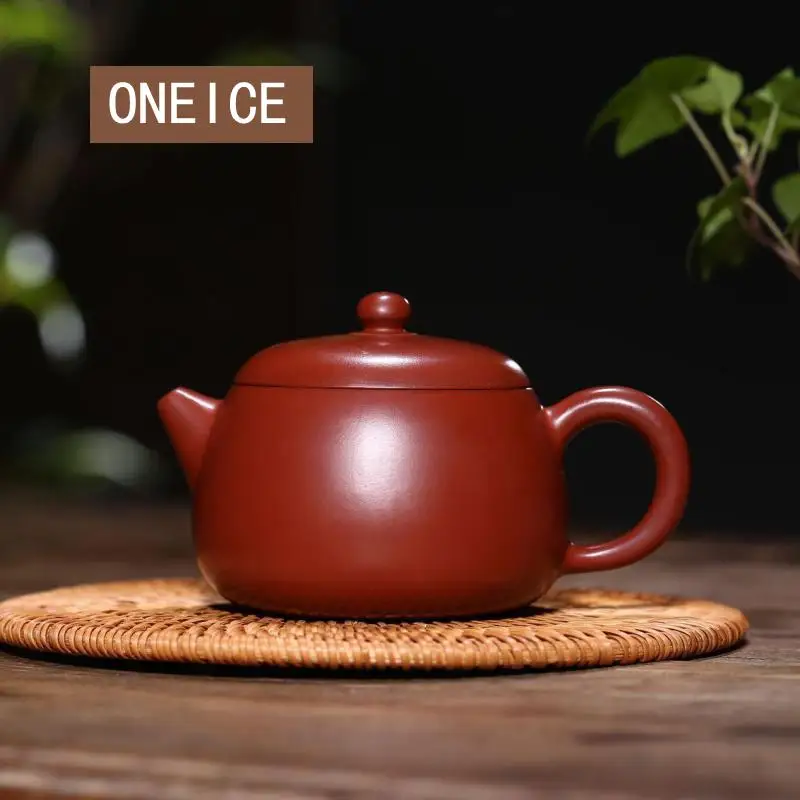 Chinese Kongfu Tea Pots, Big Red Hong Pao Mud Lefu Pot, Yixing Purply Clay Teapot, 200ml