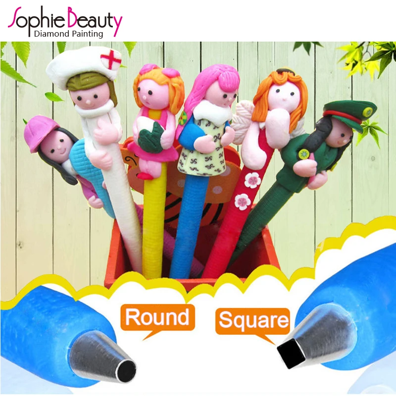 

Алмазная мозаика для рукоделия 5D, бриллиантовая ручка-карандаш для квадратной круглой алмазной вышивки