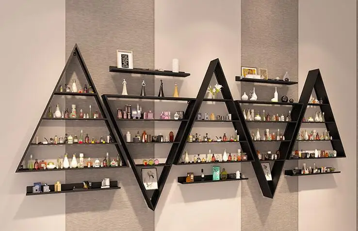 Nail Art Display Nail Polish Plastic Shelf Nail Polish Shelf Cosmetics Store Display Cabinet Shelf Wall Shelf.