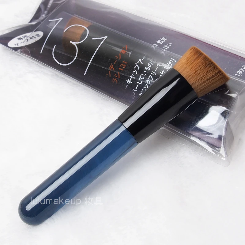 Angled Flat 131 Japan Liquid Foundation Brush BB Cream Sculpting Contour Makeup Brush Acrylic Handle With Case