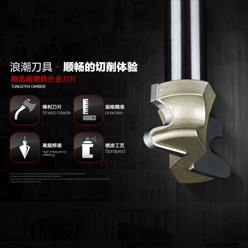 1/2x 5/8 polegadas 4.5Rádio Dedo Prego Tipo Arc Router Bits semi-redondos HUHAO para corte de madeira Tideway 3074