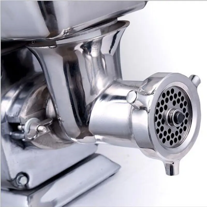 XEOLEO المجمدة يعني طاحونة 120-150 كجم/ساعة مفرمة لحم تجارية اللحوم الكهربائية ميكر الفولاذ المقاوم للصدأ اللحوم المجمدة آلة 750 واط