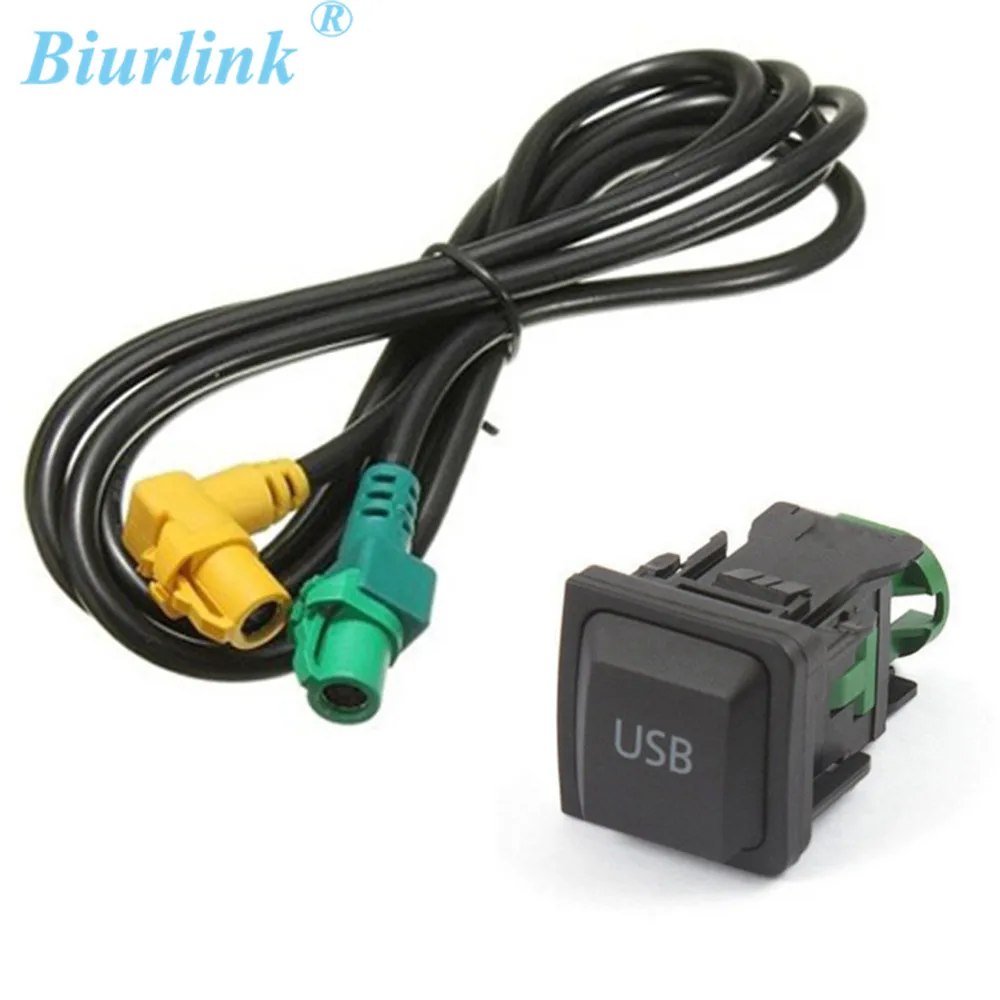 For Volkswagen RNS315 USB Wire Cable Adapter Switch Button for Volkswagen GOLF Passat CC RCD510