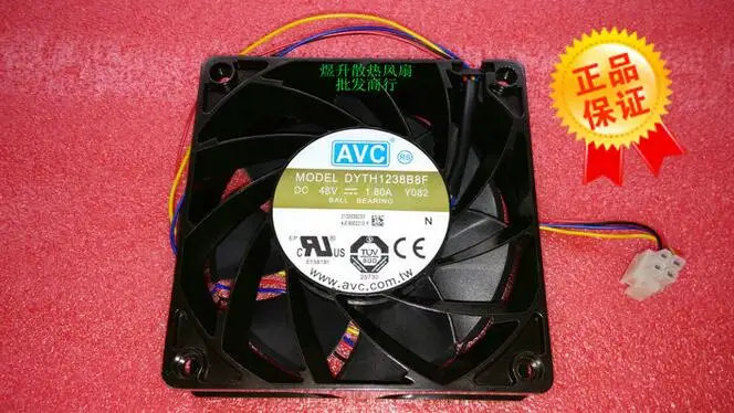 

Original AVC 12038 DC48V 1.80A Y082 120*120*38MM DYTH1238B8F 4 wire server industrial fan