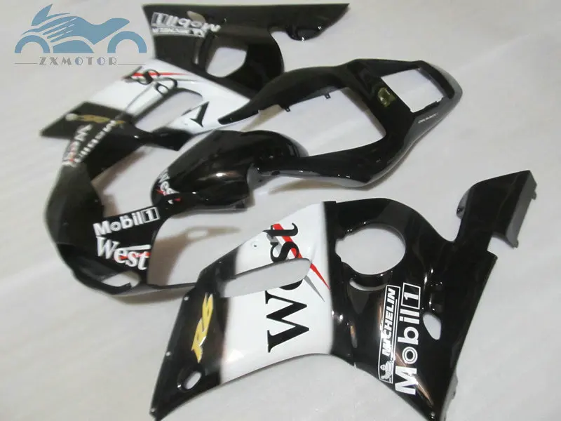 Free Customized motorcycle fairing kits for YAMAHA R6 YZFR6 1998 1999 2002 YZF R6 98 99 00 02 black WEST fairings bodywork EB25