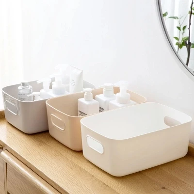 

Plastic Storage Basket Bathroom Bathroom Cosmetics Storage Basket Finishing Box Kitchen Desktop Sundries Snack Storage Box