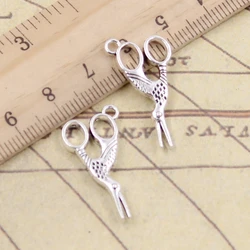 20pcs Charms Sewings Scissors 28x15mm Tibetan Bronze Silver Color Pendants Antique Jewelry Making DIY Handmade Craft