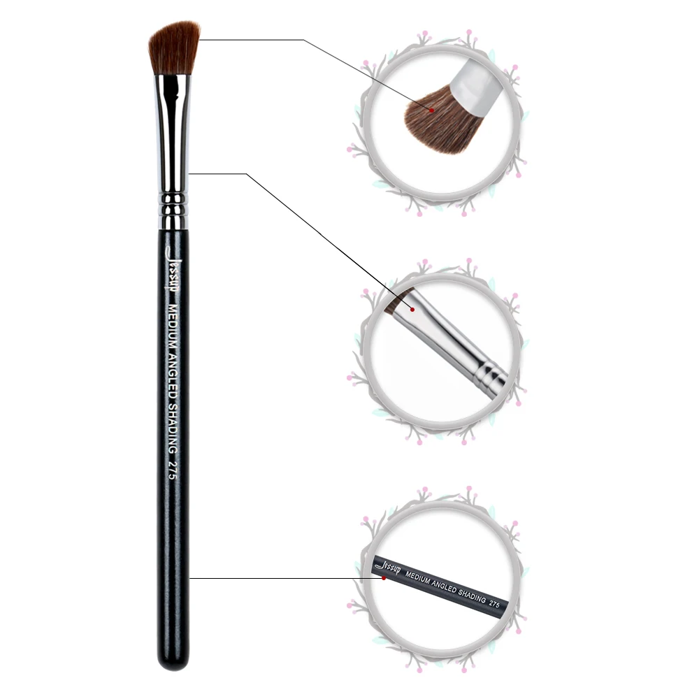 Jessup Eye shadow brush Makeup Blending Contour Synthetic hair Medium Angled Shading  275