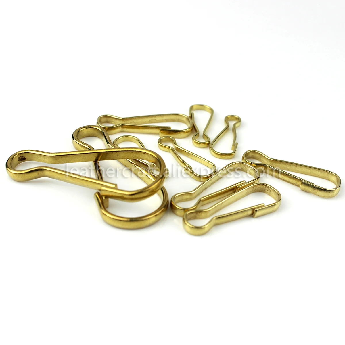 5 pcs Wholesale Solid Brass S-Ring Curtain Clasp Split Key Ring Hook Chain Loop none-spring gate 20mm/ 33mm/ 51mm simple hooks