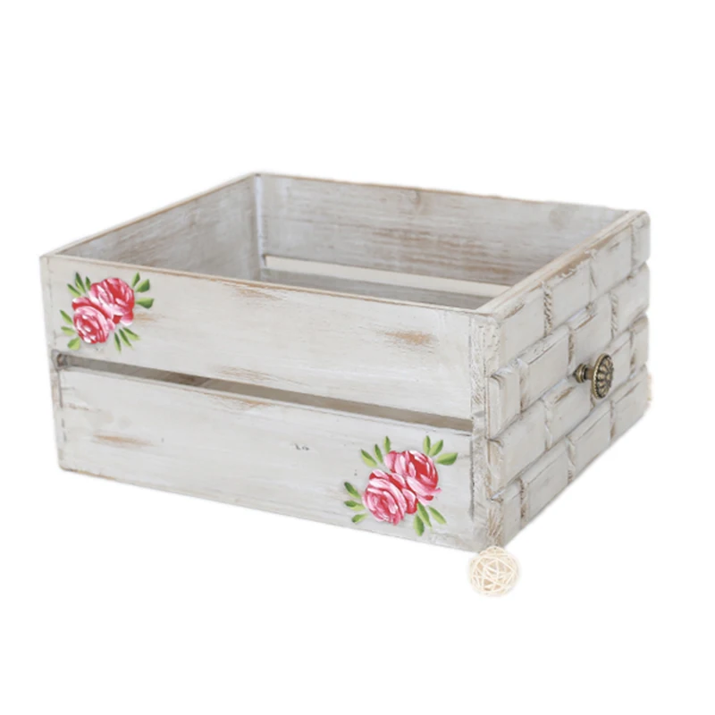 

Photography Wooden Bed, Vintage Baby Flower Wood Bed Solid Newborn Wood Box Props Baby Wooden Crate Bowl Posing Photo Prop Nest