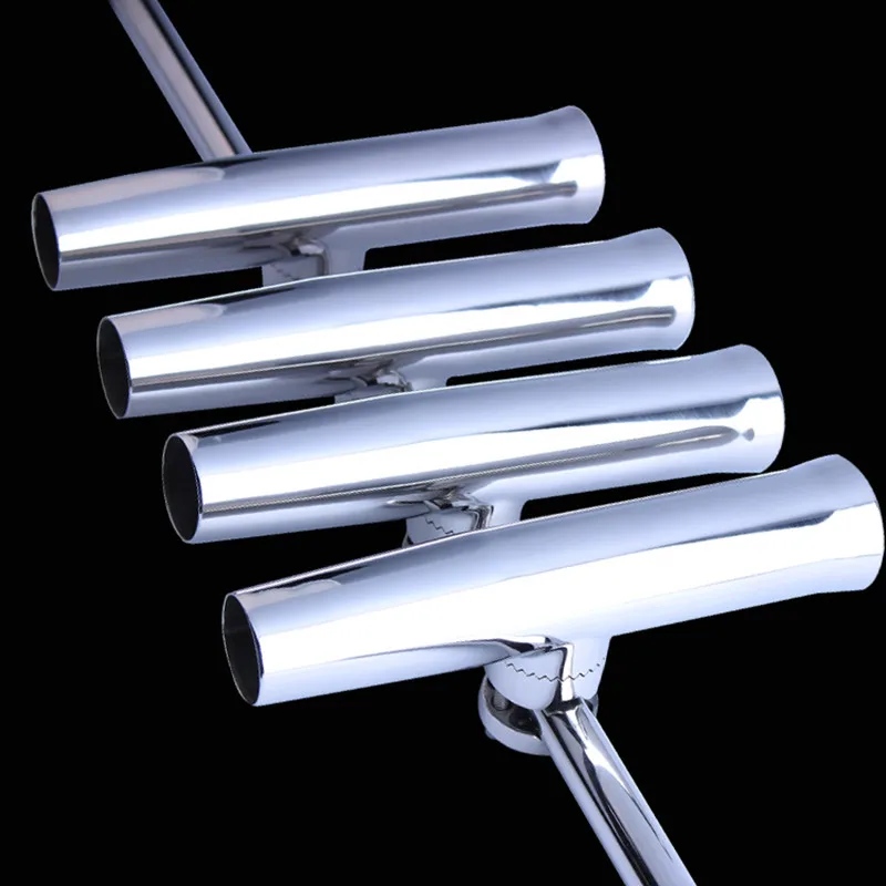 Boat Accessories 4 set of adjustable polished fishing rod holder stainless steel yacht fishing accessary 22MM-26MM