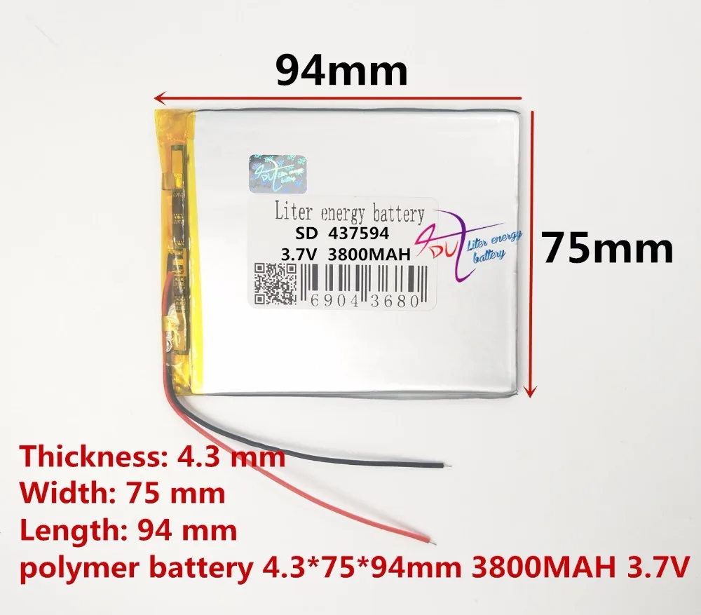 SD437594 437594 3800MAH lithium battery tester