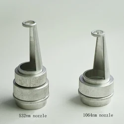 Hottest  Q Switched nd yag laser tip head new type 532+1064 nm laser nozzles free shipping