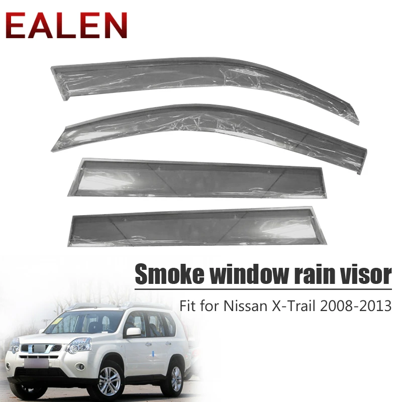 

EALEN For Nissan X-Trail T31 2008 2009 2010 2011 2012 2013 Vent Deflectors Guard Accessories 4Pcs/1Set Smoke Window Rain Visor