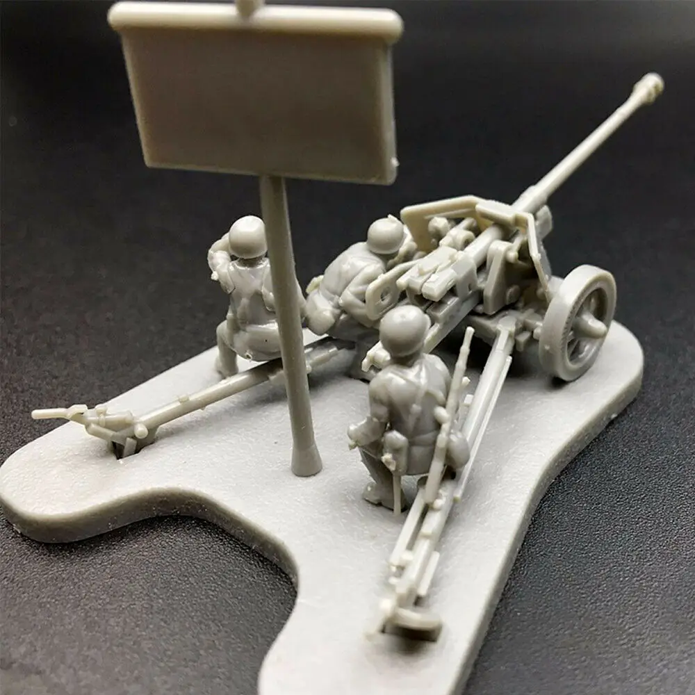 4D 1:72 Scenario PAK40 Modell zusammenbauen Kanone Puzzles Bausteine Sammlungen Szene Sandpan Spiel – Detail 17
