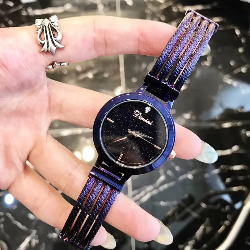 New Fashion Frosted Bracelet Watches for Women Anti Fading Full Black Wrist watch Cool Girls Students Watch Quartz Analog Montre