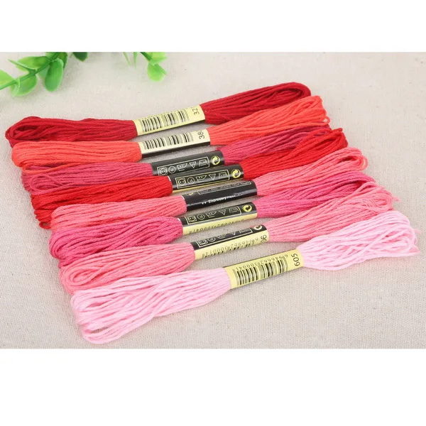 8pcs/Set Similar DMC Threads Cross Stitch Floss Cotton 8 meters Embroidery Thread Floss Sewing Skeins Craft Knitting 7