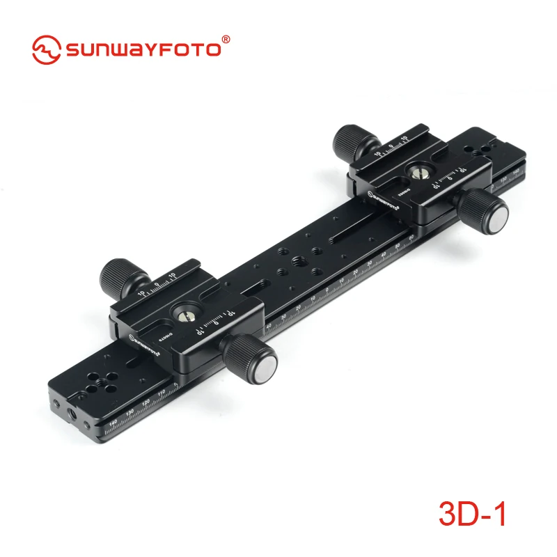 

SUNWAYFOTO 3D-1 Tripod Head 3D Stereo Stereoscopic Dual Cameras 3 Pieces Kit Professional Tripod Heads with Slide