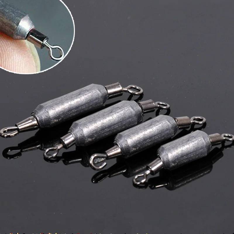 Quick Rotation Lead Swivel High Speed Rotation Ring Fishing Tackle Accessories Double Head Connector 2g/3g/4g/6g Lot 4 Pieces