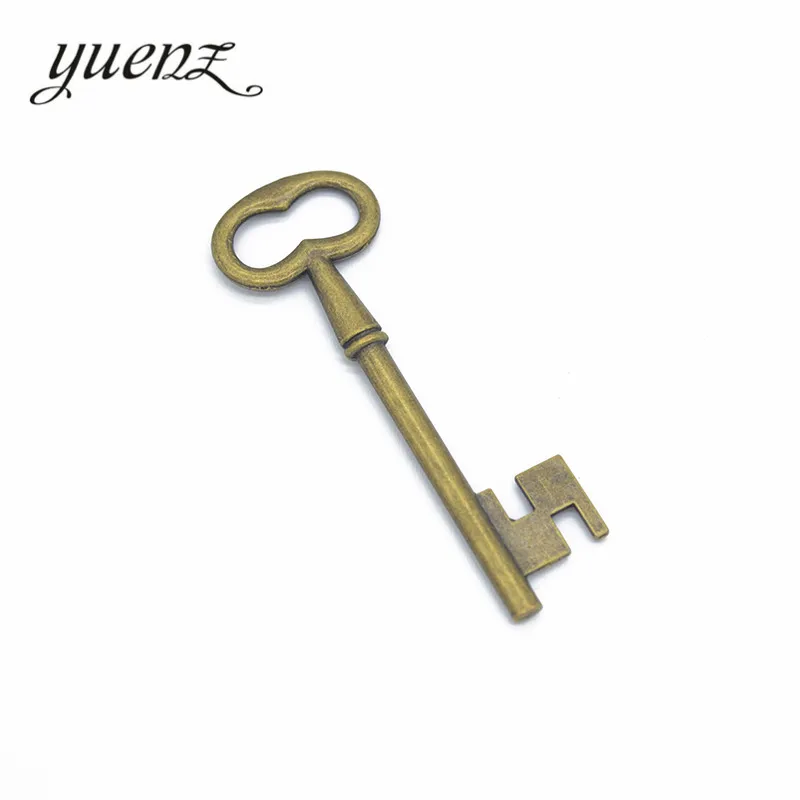 YuenZ 5pcs 2 color Antique silver color Metal key Charms Pendants For Jewelry Making Diy Handmade Jewelry 57*20mm O238