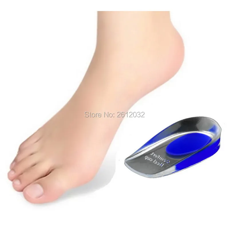 

High Quality Silicone Gel Height Insoles for Shoes PU Comfort Heel Cup Heel Pad Foot Care Cup for Men/Women Shockproof