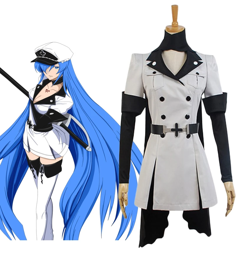 

Esdeath Cosplay Akame Ga Kill Esdeath Hair Cosplay Costume Custom Made Women Men Cosplay Costume Halloween Full Sets