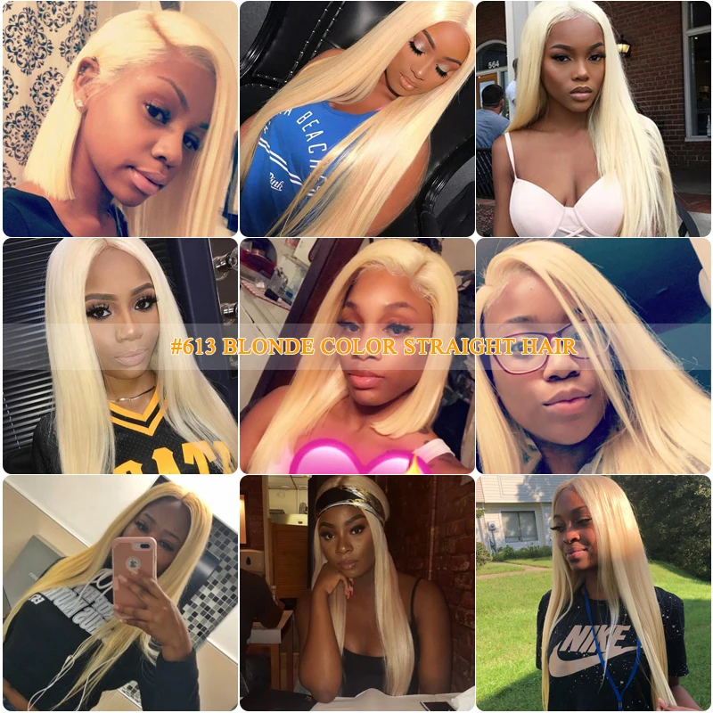 Queen Hair Products #613 Blonde Human Straight Hair Bundles Honey Blonde Bundles Brazilian Hair Weave 100% Human Remy Hair