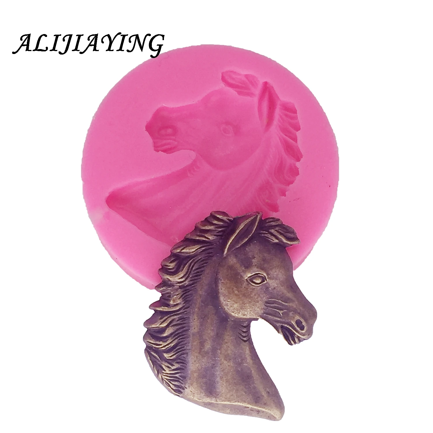 Horse\'s head Silicone Mold Fondant Cake Decorating Cupcake Jelly Candy Chocolate Decoration Tools Soap Mold DY0010