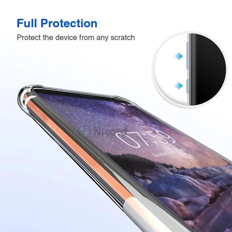 For Nokia 7 Plus 2018 Ultra Thin Clear Transparent Soft Silicone TPU Phone Case Cover For Nokia 7Plus slim Back cover Cases