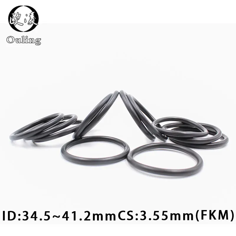 

5PC/Lot Fluorine rubber Ring FKM O-ring Seal CS3.55mm ID34.5/35.5/36.5/37.5/38.7/40/41.2mm O Ring Gasket Oil Ring Fuel Sealing