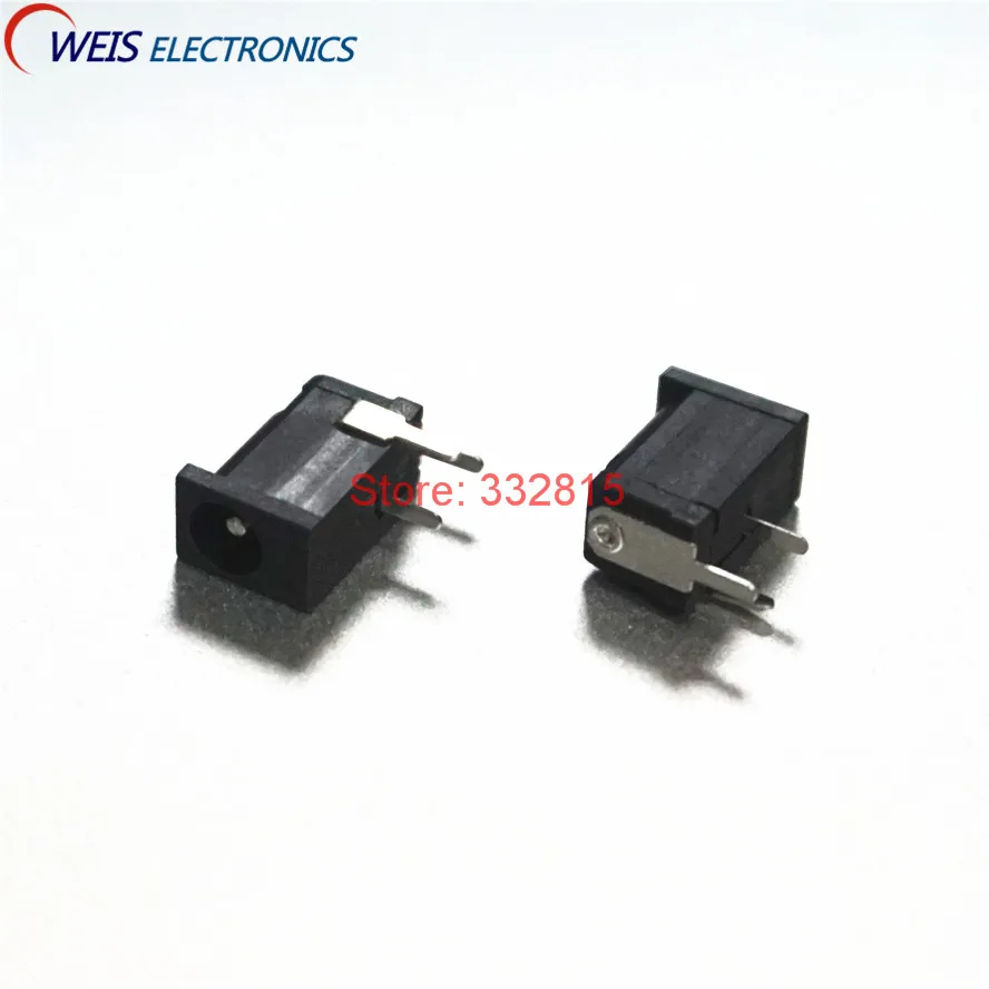 100PCS DC Power Socket  DC-002 DC002 DC-002-1.1 3.5*1.1mm Sockets Connector / Copper Feet