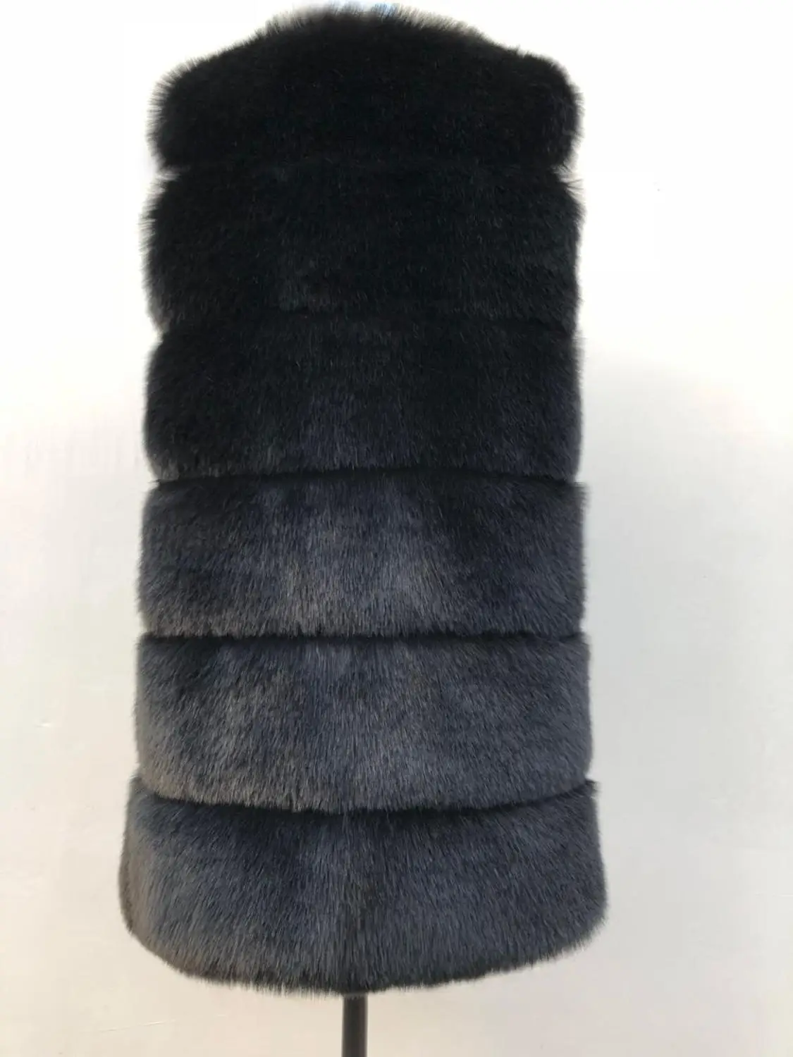 ZADORIN New Luxury Long Faux Fox Fur Vest Women Waistcoat Long Slim Fake Fur Coats High Quality Fur Gilet Warm Fur Coats Women