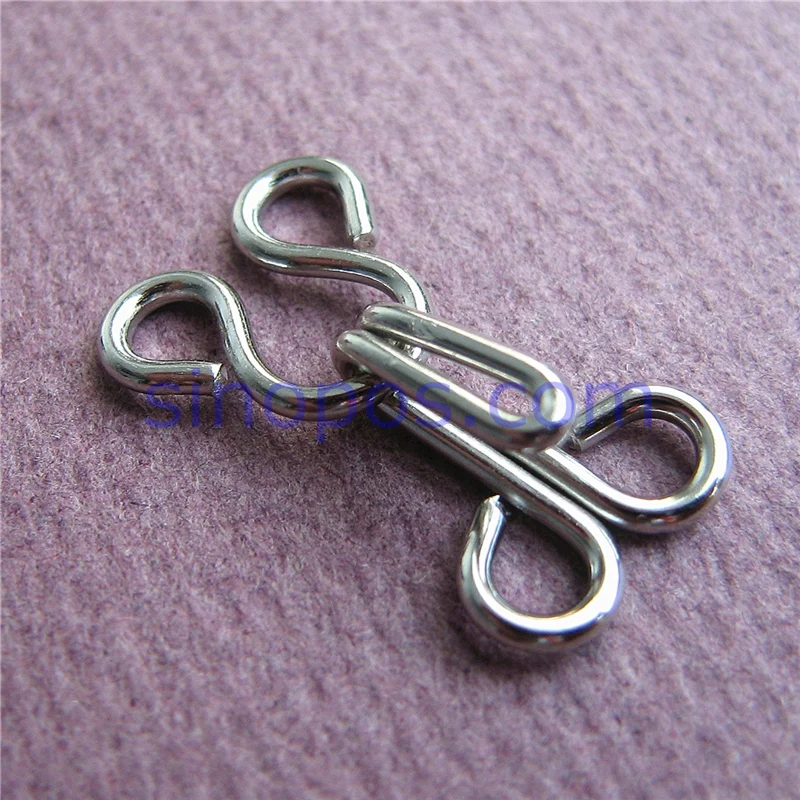 مشبك وعين معدني 23 مللي متر #4 ، للملابس والقمصان والسراويل وأبازيم نحاسية وفولاذية وإغلاق معطف العين من البرونز الأسود الفضي #1