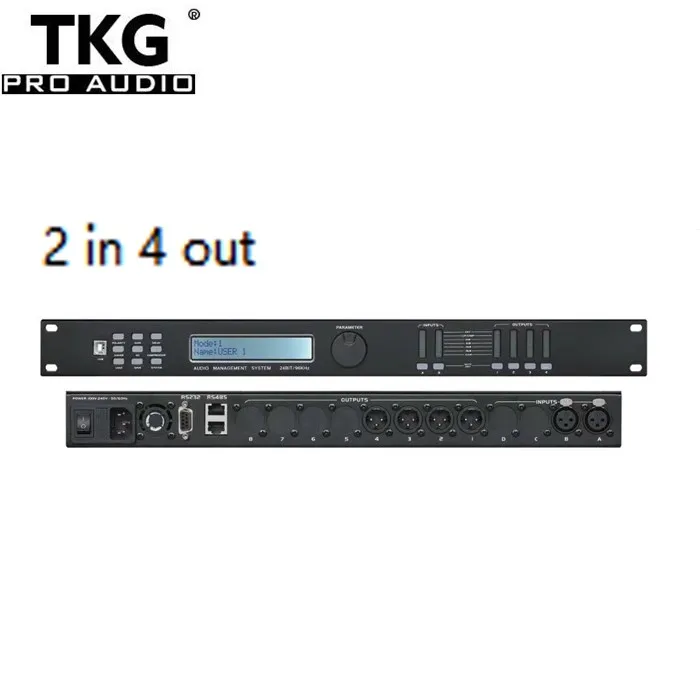 

TKG 2 in 4 out MK-2400 performance stage sound audio karaoke karaoke effect processor speaker processor