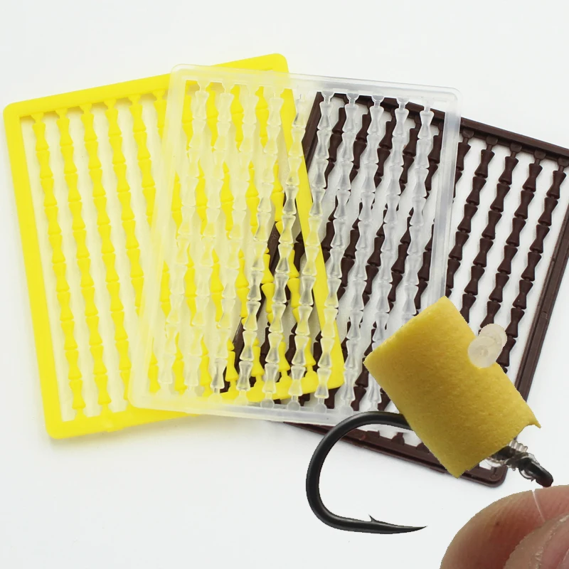 

5Cards=500PCS Carp Fishing Boilies Stop Boilie Inserts for Carp Rig Hair Rig Bait Stop Pop Up Stoppers Carp Fishing Accessories