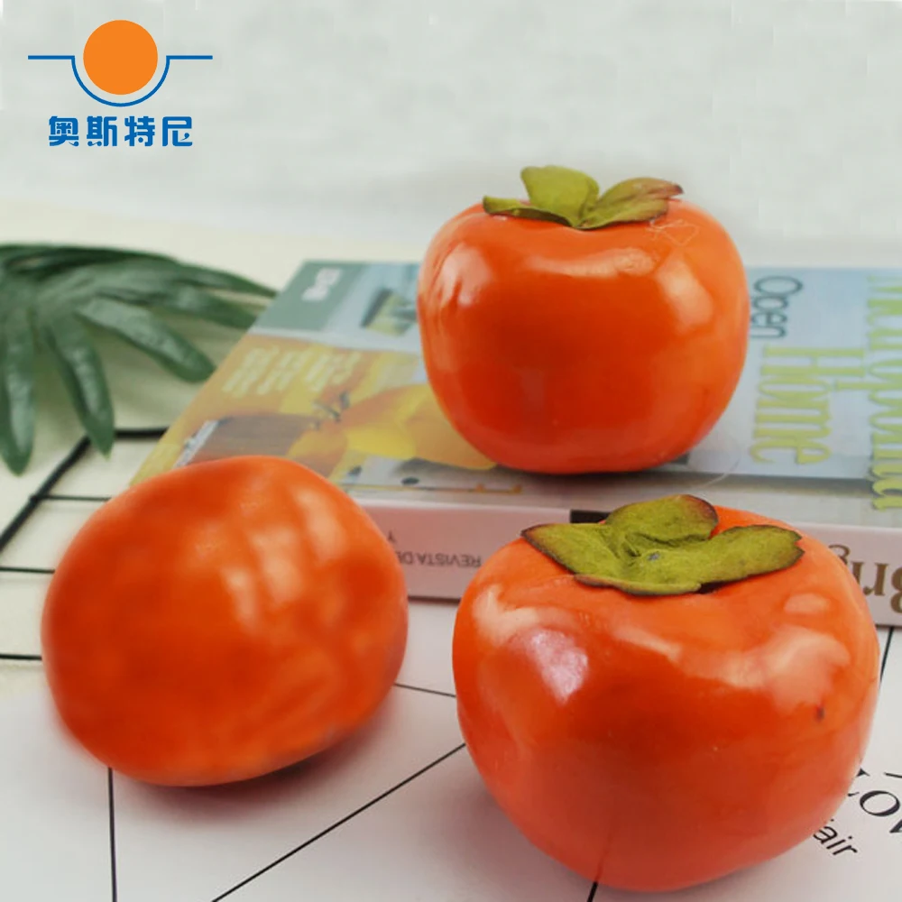 

10pcs High imitation fake artificial persimmon Fruit&artificial plastic fake simulated persimmon fruit model