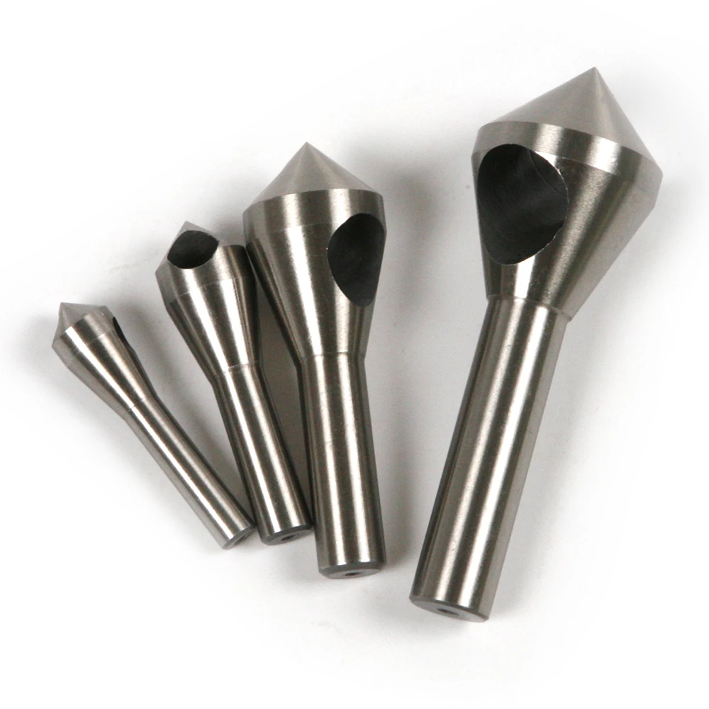 Top Quality 4Pcs/Set HSS 90 Degree Chamfer Countersink Drill Bit Shaft diameter 6 8 10 12mm Chamfer Hole 2-20mm Chamfer Cutters