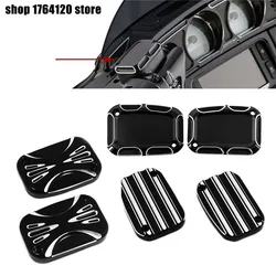 Motorcycle CNC Front Brake Reservoir Master Cylinder Cover Aluminium For Harley Touring Road Glide Electra Glide Road King Model