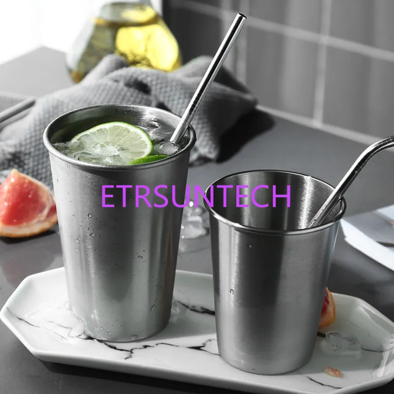 1000Pcs/Lot Stainless Steel Reusable Straws For Beer Fruit Juice Drink Eco-Friendly Straight & Bend Metal Drinking Straw