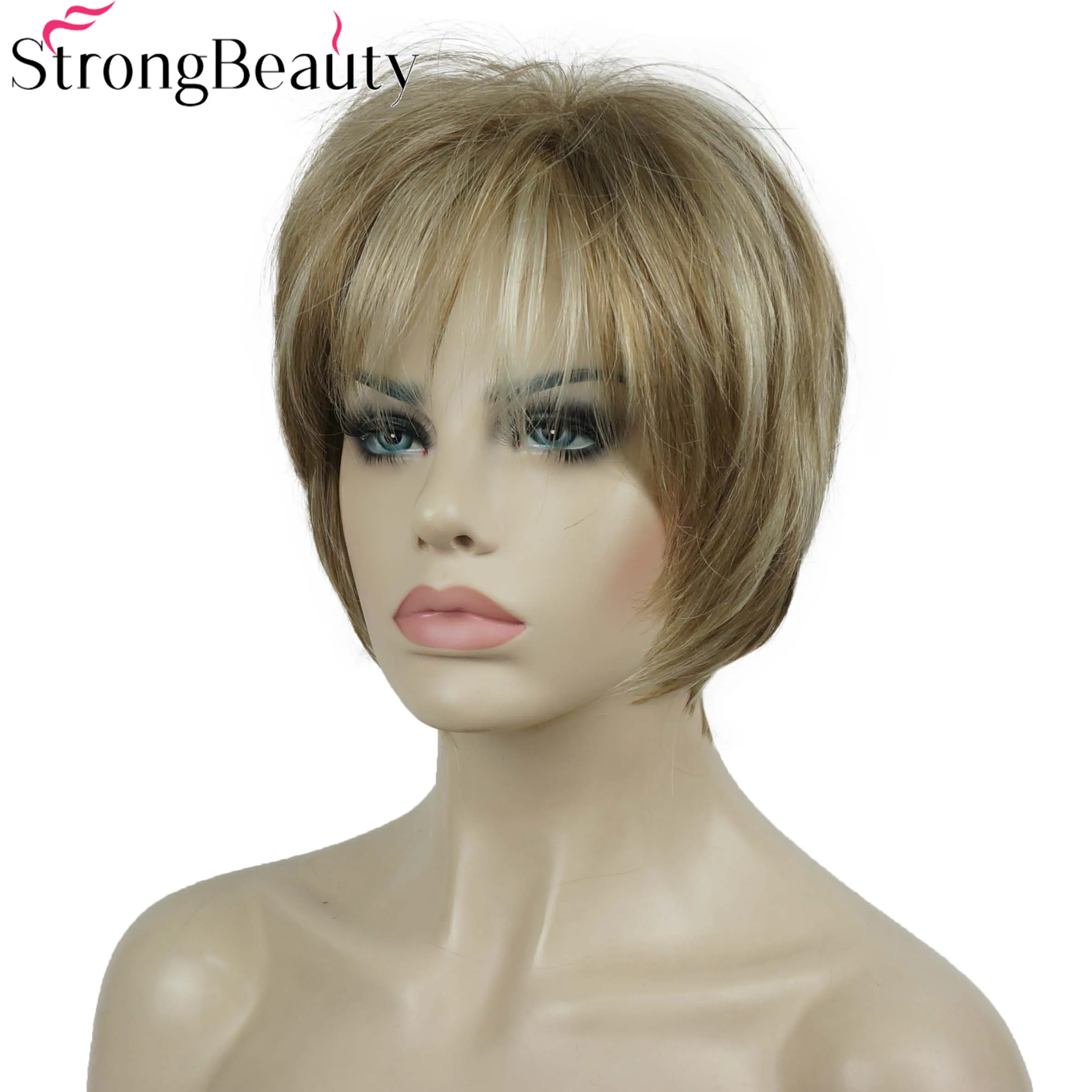 StrongBeauty Synthetic Wig Short Straight Wigs Women\'s Hair Natural Wig